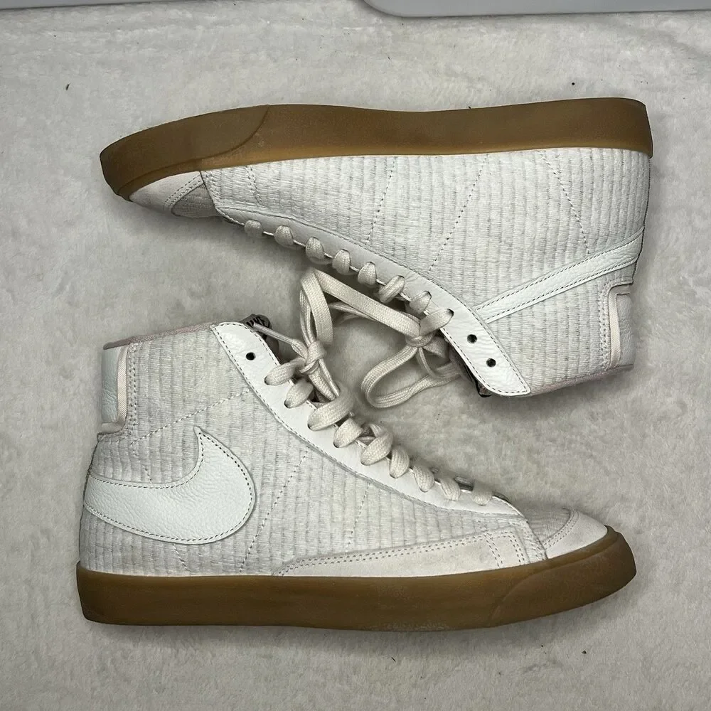 Nike Blazer Mid 77 Shoes Sz 7.5 White Pink ID By You DJ4856 Basketball Sneakers